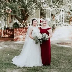David s bridal bridesmaid dress maroon